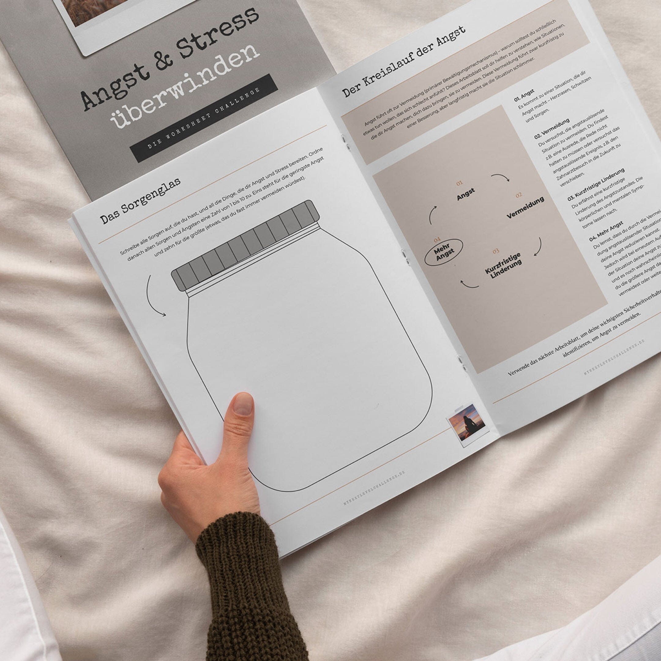 "Angst und Stress überwinden" - Die Worksheet Challenge als DINA4 Workbook mynextlevelchallenge