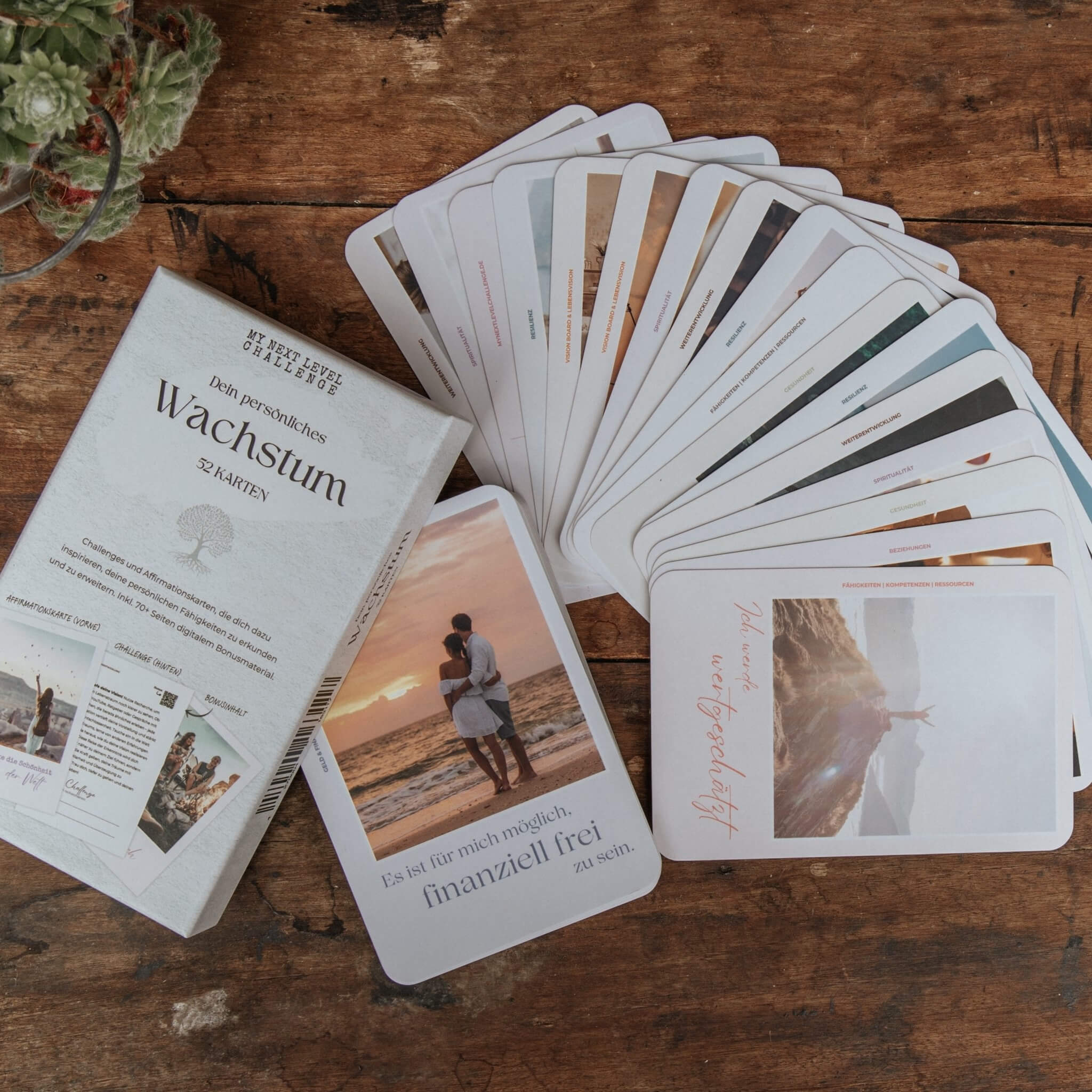Dein persönliches Wachstum – 52 Challenges & Affirmationskarten