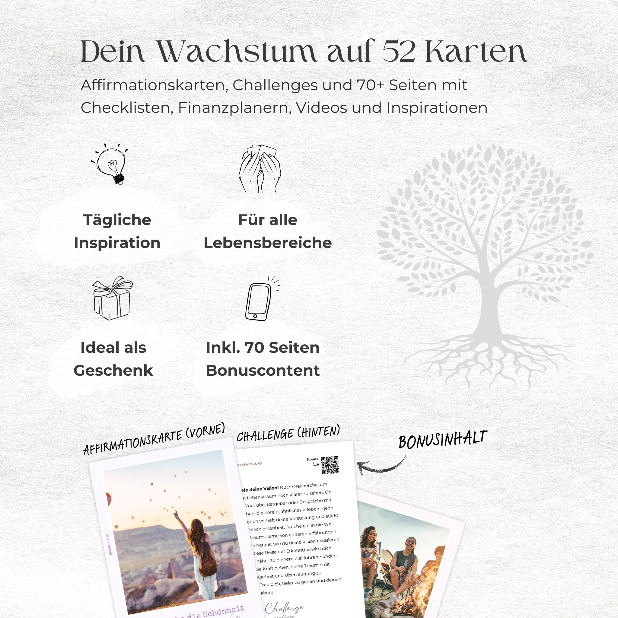 Dein persönliches Wachstum - 52 Affirmationskarten & Challenges Affirmationskarten & Challenges