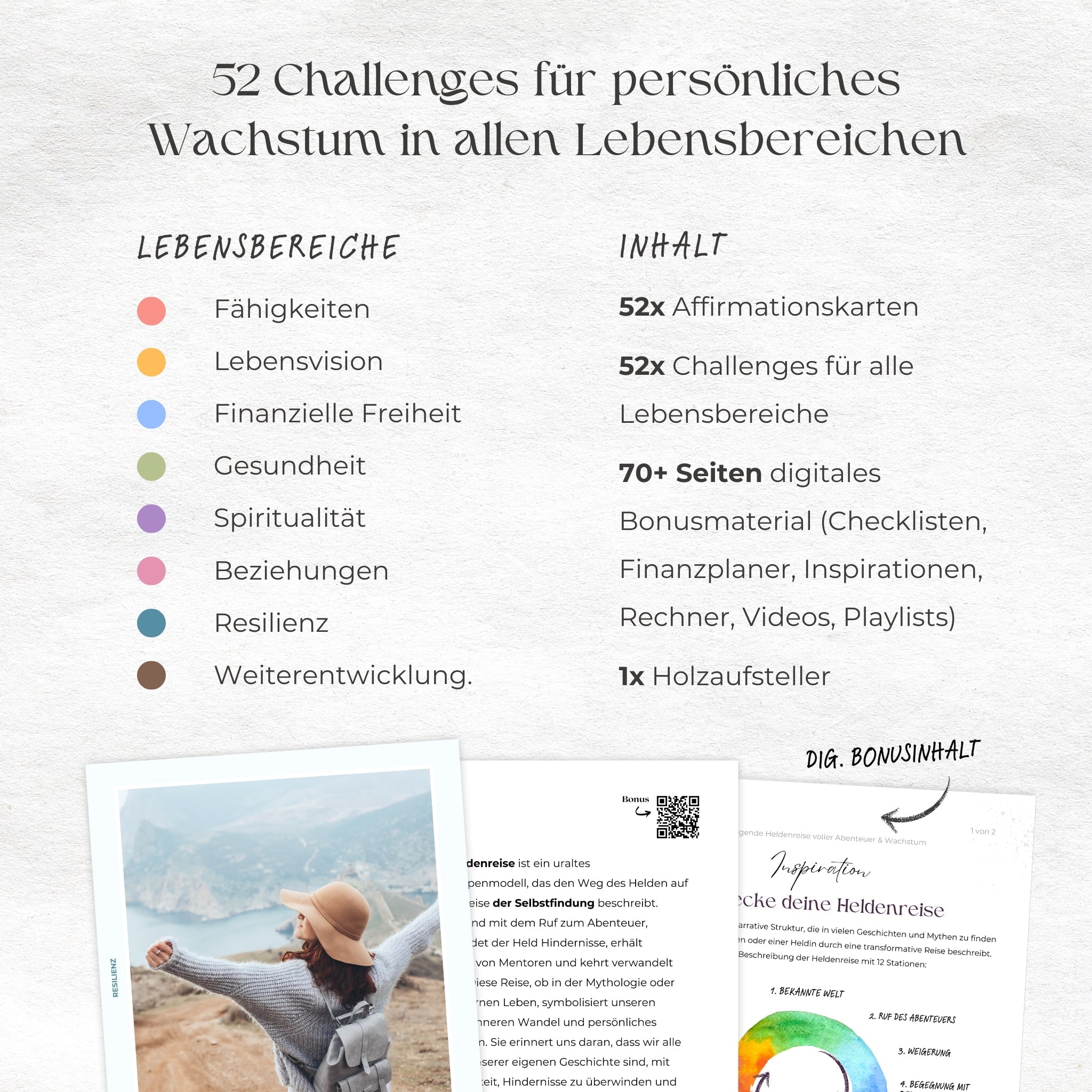 Dein persönliches Wachstum - 52 Affirmationskarten & Challenges Affirmationskarten & Challenges