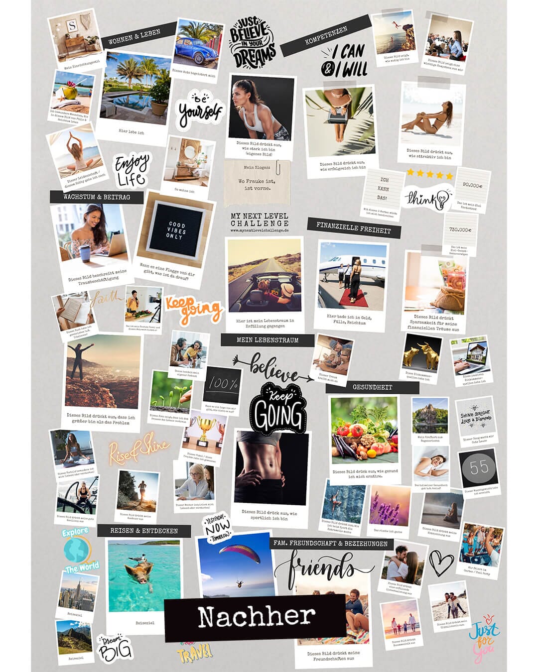 Visionboard Vorlage als Poster (Standalone Edition)