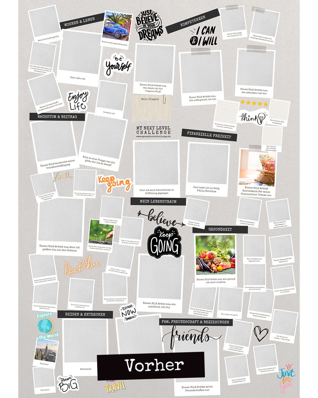 Visionboard Vorlage als Poster (Standalone Edition)